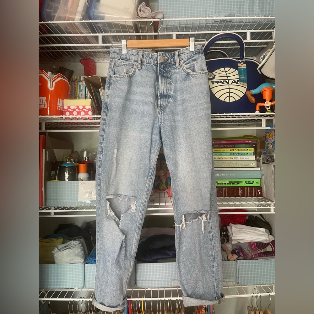 ripped dad jeans